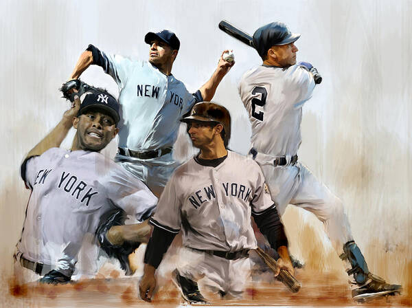 New York Yankees Derek Jeter Mariano Rivera Andy Pettitte Jorge Posada  Poster