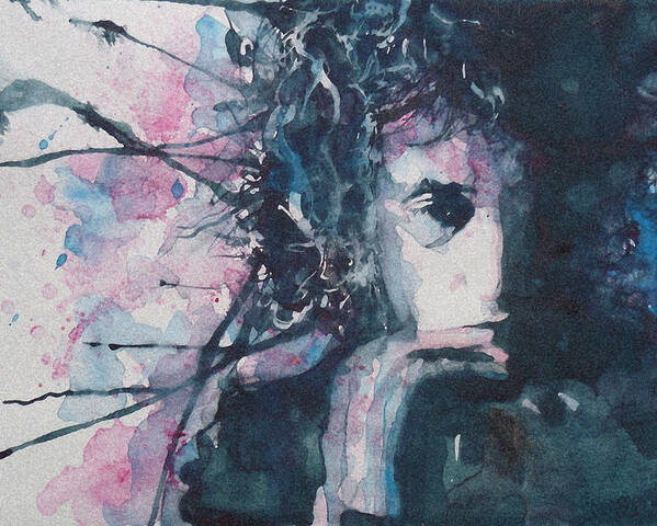 Bob Dylan Poster featuring the painting Don't Think Twice It's Alright by Paul Lovering