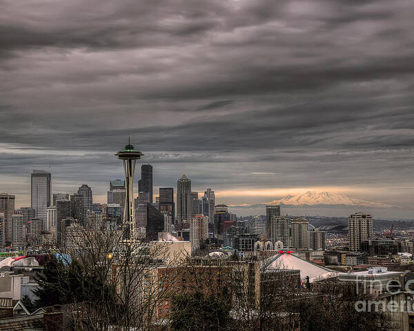 Seattle Poster featuring the photograph Downtown Seattle by Eddie Yerkish