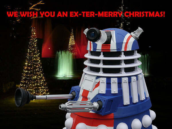 Richard Reeve Poster featuring the photograph Dr Who - Dalek Christmas by Richard Reeve