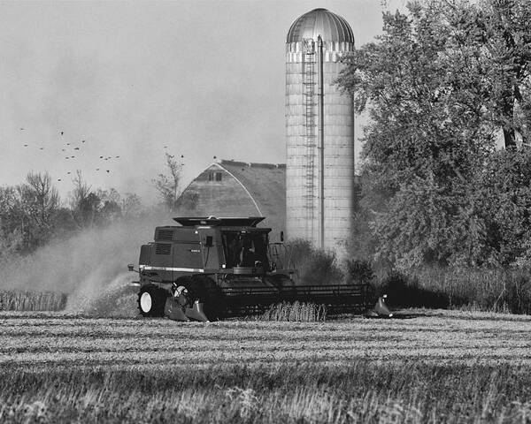 Combine Poster featuring the photograph Dry Harvest by Dan Hefle