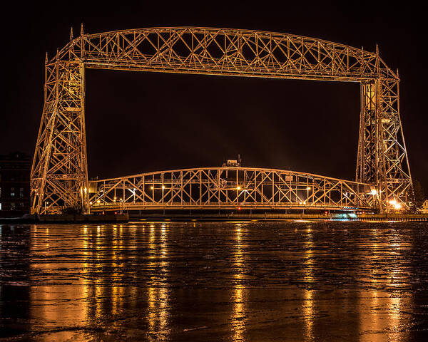 Aerial Poster featuring the photograph Duluth Aerial Lift Bridge by Paul Freidlund