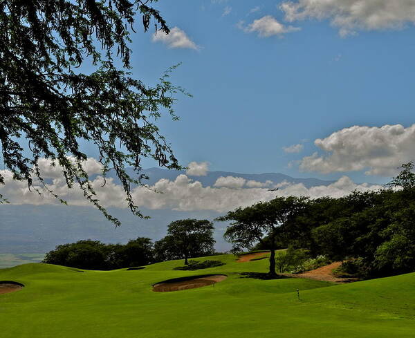 Golf Courses Poster featuring the photograph Dunes of Maui Lani 14th Fairway by Kirsten Giving