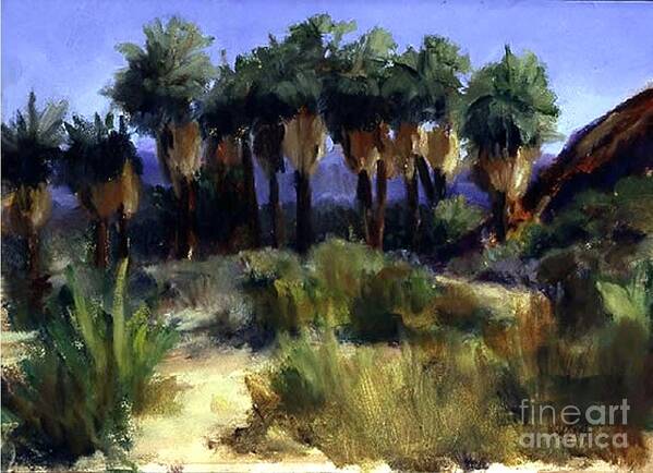 Palm Springs Area Poster featuring the painting This is Home Thousand Palms Preserve by Maria Hunt