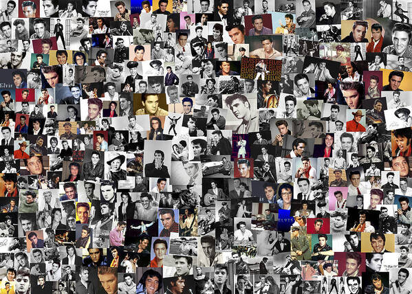 Elvis Presley Collage Poster By Chris Smith