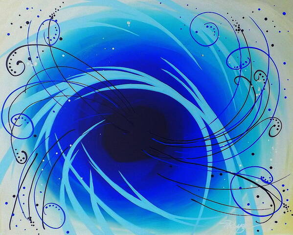 Eye Of The Hurricane Inverted Poster featuring the painting Eye of the Hurricane Inverted by Darren Robinson