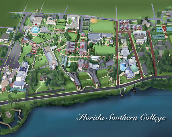 Florida Southern College Poster By Rhett And Sherry Erb