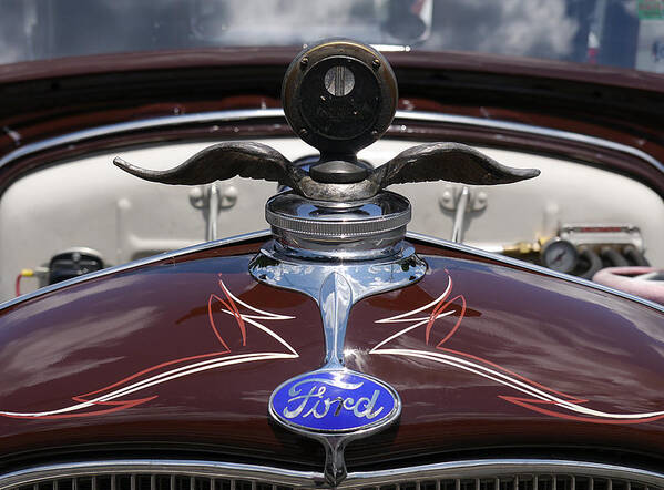 Richard Reeve Poster featuring the photograph Ford - Flying Radiator Cap by Richard Reeve
