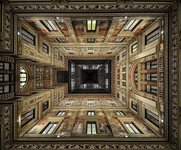 Rom Poster featuring the photograph Galleria Sciarra by Renate Reichert