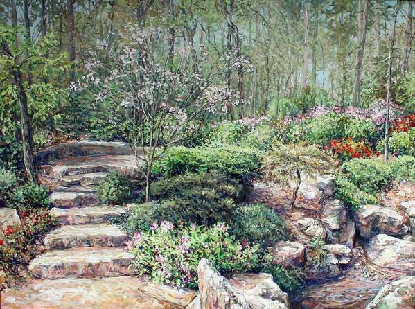 Garden Steps At Garvan Woodland Gardens Poster By Jimmy Leach