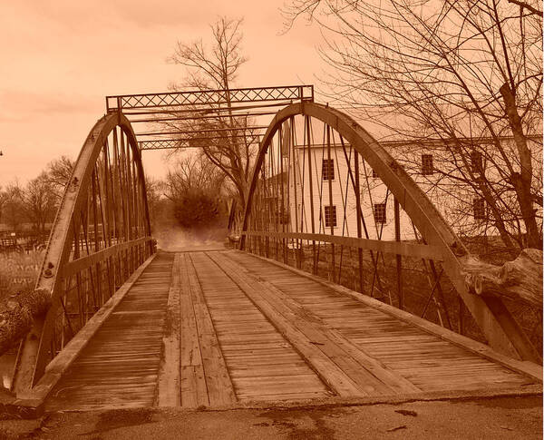 Iron Poster featuring the photograph Ghosts of the Old Iron Bridge by Stacie Siemsen