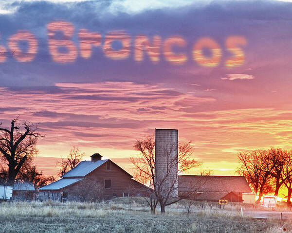 Broncos Poster featuring the photograph Go Broncos Colorado Country by James BO Insogna
