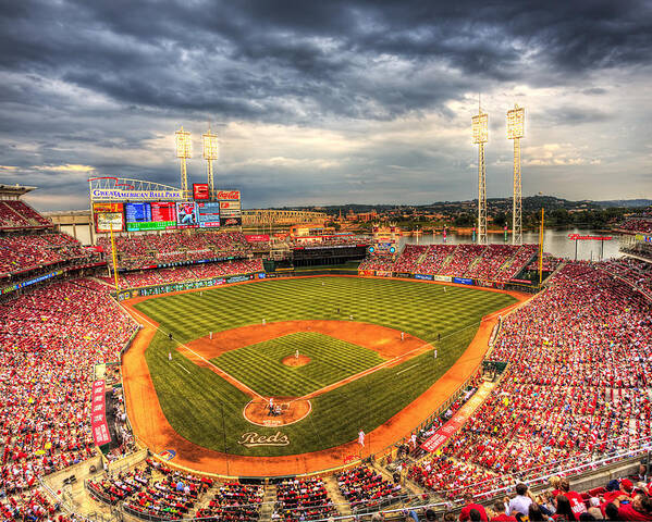 Cincinnati Reds Poster featuring the photograph Great American Ballpark by Shawn Everhart