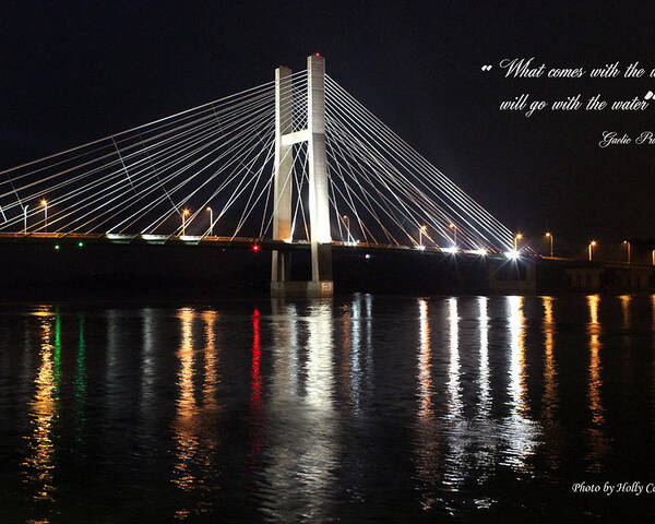 Bridge Poster featuring the photograph Illuminated Night by Holly Carpenter Bridge Poster featuring the photograph Illuminated Night by Holly Carpenter