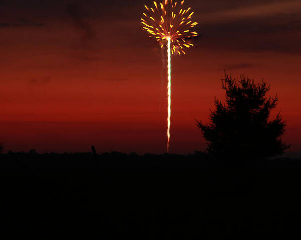 Fireworks At Sunset Poster featuring the photograph Independence Day 2013 2 by Scott Hovind