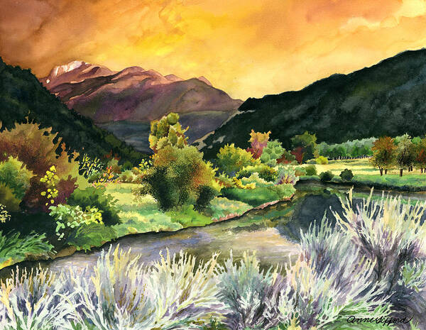 Independence Pass Poster featuring the painting Independence Pass by Anne Gifford