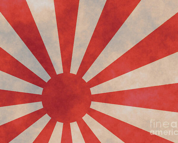 Japanese Poster featuring the digital art Japanese Rising Sun by Amanda Mohler
