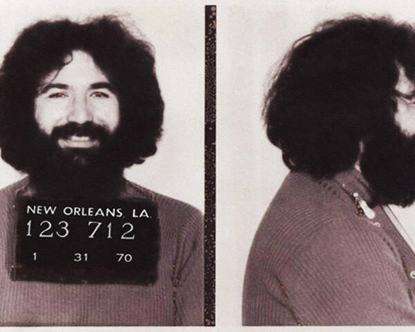 Jerry Poster featuring the photograph Jerry Garcia Mugshot by Digital Reproductions