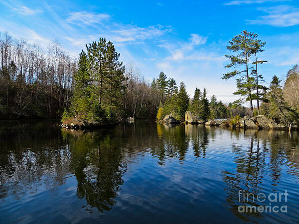 Lake Michigamme In Michigan Poster featuring the photograph Lake Michigamme by Gwen Gibson