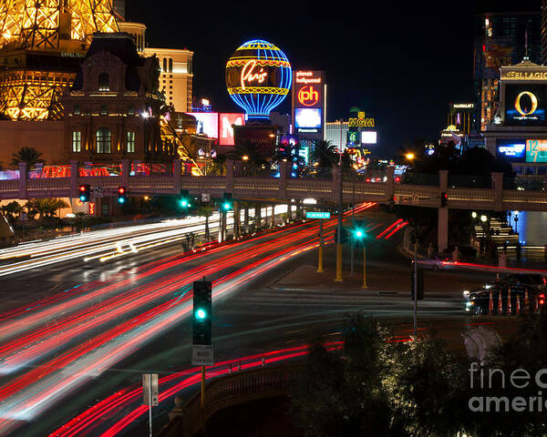Las Vegas Poster featuring the photograph Las Vegas Strip by Eddie Yerkish
