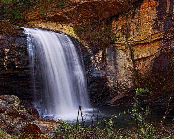 Looking Glass Falls Photo Poster featuring the photograph Looking Glass Falls Brevard NC by Bob Pardue