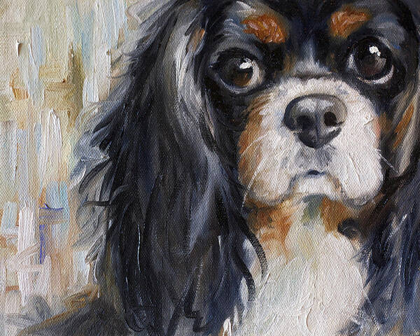 Cavalier King Charles Spaniel Poster featuring the painting Love by Mary Sparrow
