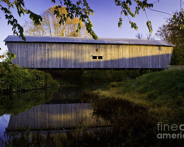 Americana Poster featuring the photograph Lynchburg Covered Bridge 35-36-06 by Robert Gardner