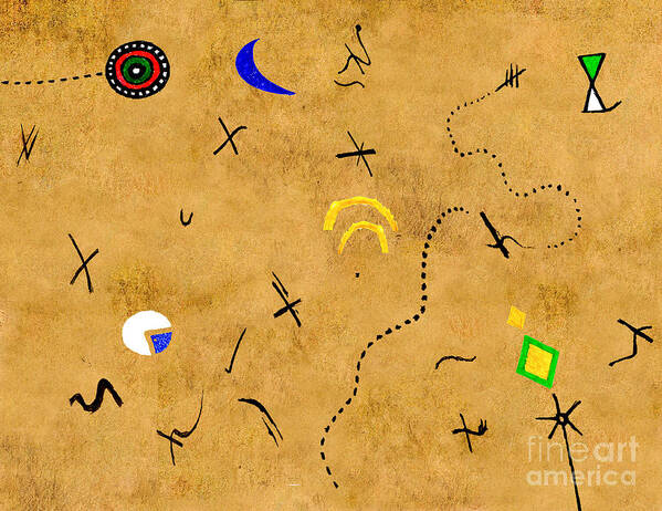 Miro Poster featuring the digital art Miroesque 2 by Andy Mercer