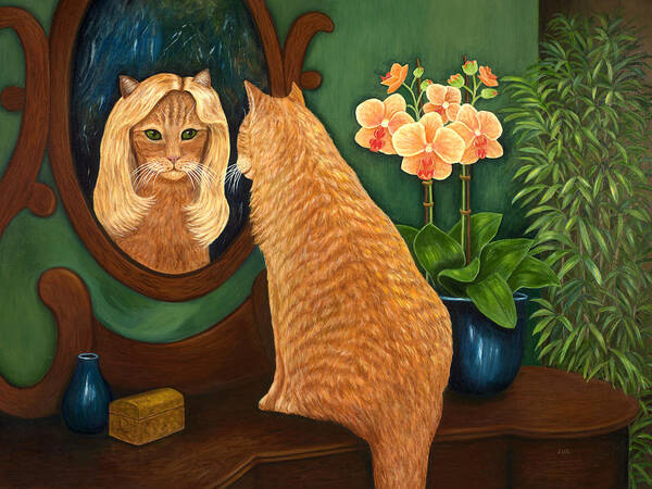 Karen Zuk Rosenblatt Poster featuring the painting Mirror Mirror on the Wall by Karen Zuk Rosenblatt