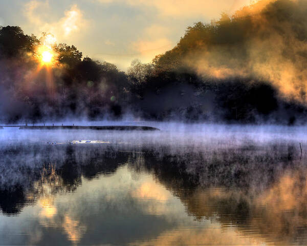 Lake Poster featuring the photograph Morning Mist by Steve Parr