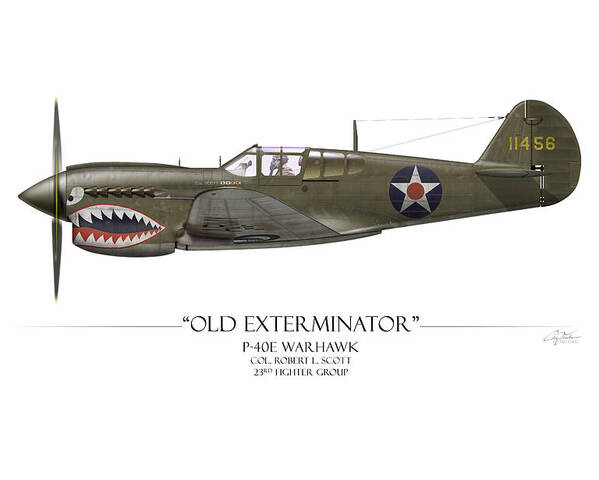 Curtiss P-40 Warhawk Aircraft Poster 