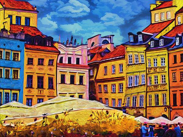Old Town Poster featuring the photograph Old Town in Warsaw #1 by Aleksander Rotner