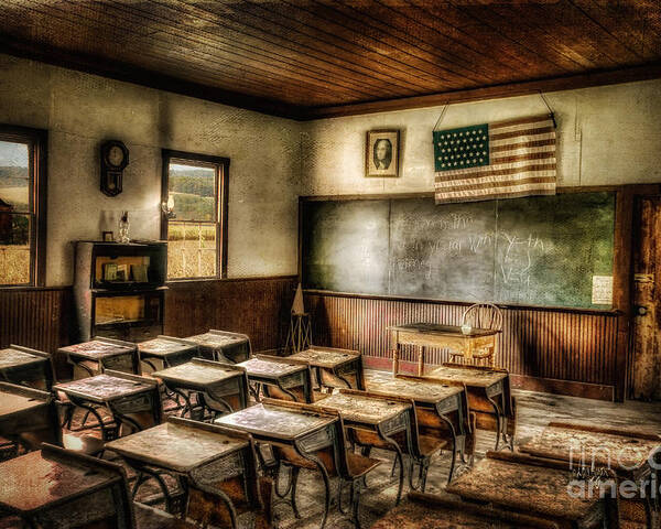School Poster featuring the photograph One Room School by Lois Bryan