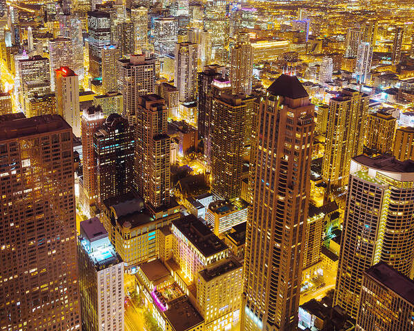Chicago Poster featuring the photograph Over Chicago by Joel Olives