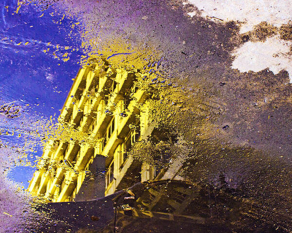 Yellow Building Poster featuring the photograph Parallel Universe by Prakash Ghai