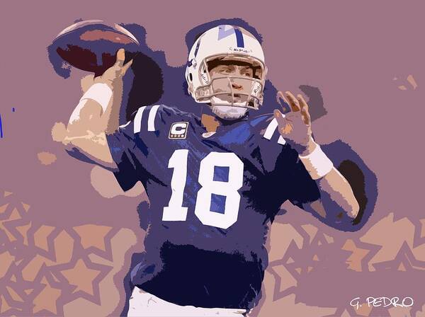 Peyton Manning Poster featuring the photograph Peyton Manning Abstract Number 2 by George Pedro