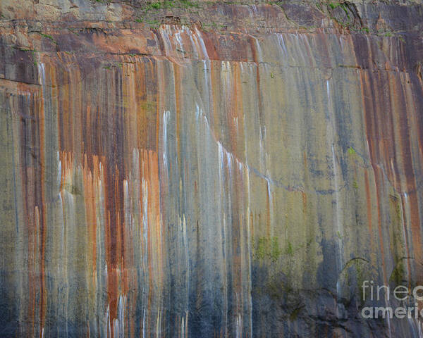 Pictured Rocks Poster featuring the photograph Pictured Rocks Abstract by Forest Floor Photography