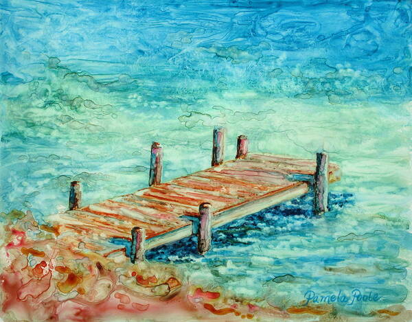 Pier Poster featuring the painting Pier Artistry by Pamela Poole