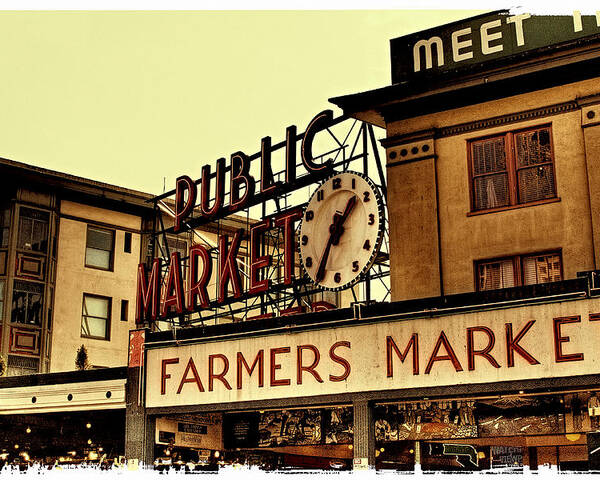 Pike Place Market - Seattle Washington Poster featuring the photograph Pike Place Market - Seattle Washington by David Patterson