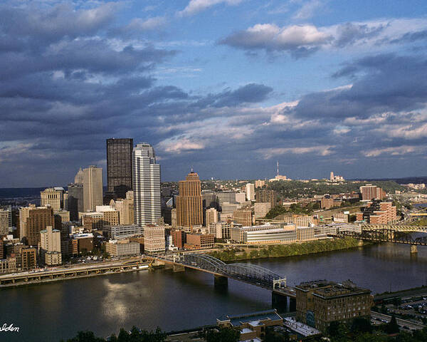 Architecture Poster featuring the photograph Pittsburgh Skyline at Dusk by Jeff Goulden