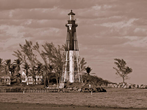 Pompano Beach Poster featuring the photograph Pompano Beach Lighthouse by Lisa Blake