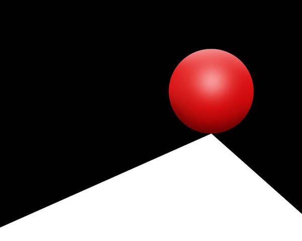 Abstract Poster featuring the photograph Red Ball 29 by Mike McGlothlen