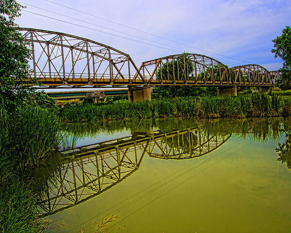 Bridge Poster featuring the photograph Reflective Bridge by Jerry Cahill