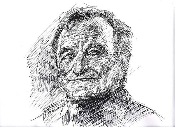 Pencil Portrait of Robin Williams by Julio Lucas on Behance
