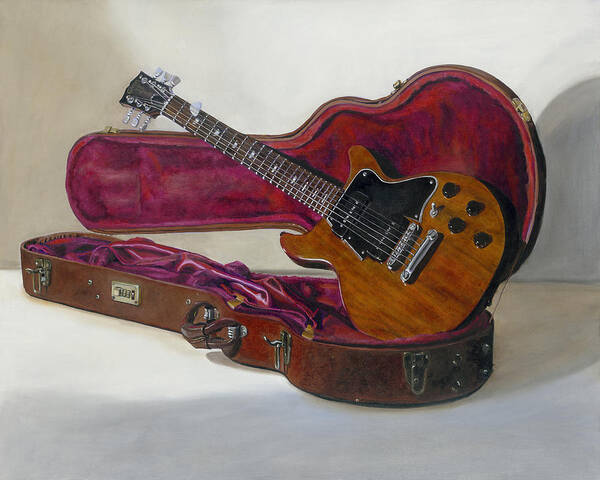 Les Paul Poster featuring the painting Rock Candy by Gail Chandler