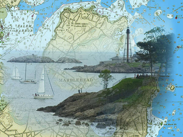 Marblehead Ma Poster featuring the photograph Running on the wind by Jeff Folger