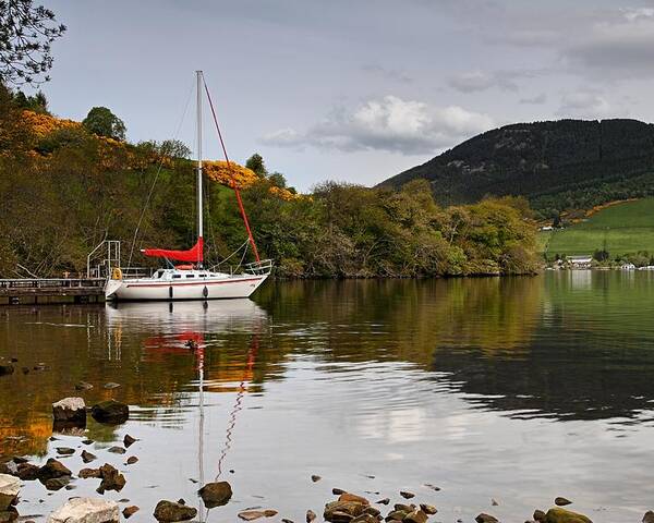 Sail Boat Poster featuring the photograph Sail Boat on Loch Ness by Mike Farslow