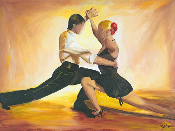 Tango Poster featuring the painting Seduction by Sheri Chakamian