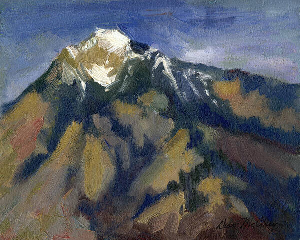 Sierra Nevadas Poster featuring the painting Sierra Nevadas Mount Tom by Diane McClary