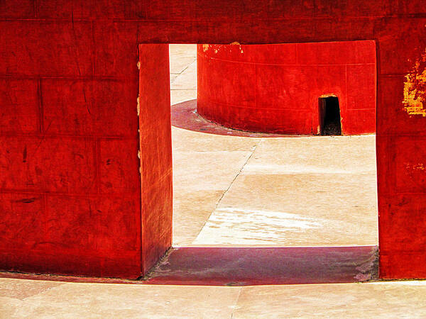 Red Poster featuring the photograph Simple Geometry by Prakash Ghai